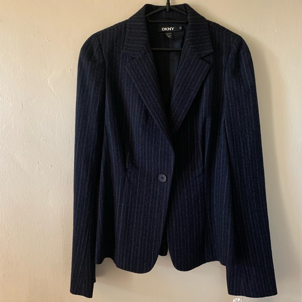 DKNY’s wool jacket.